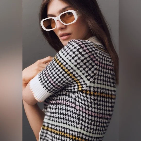 ✨ Anthropologie Buttondown Sweater Shift Mini Dress Sz M - Picture 3 of 10